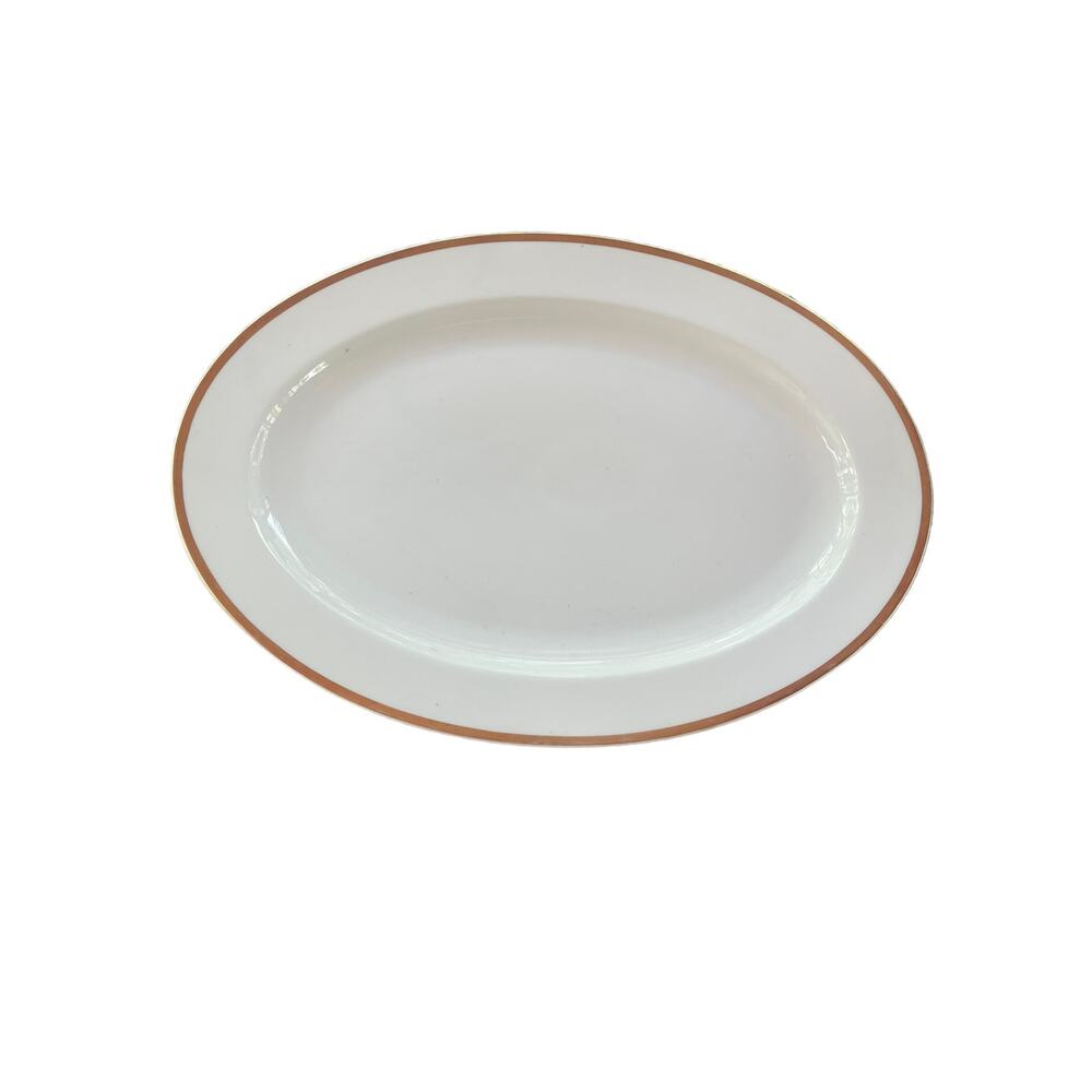 Turin Heavy Ironstone 16” Platter with Gold Trim Bavaria Antique